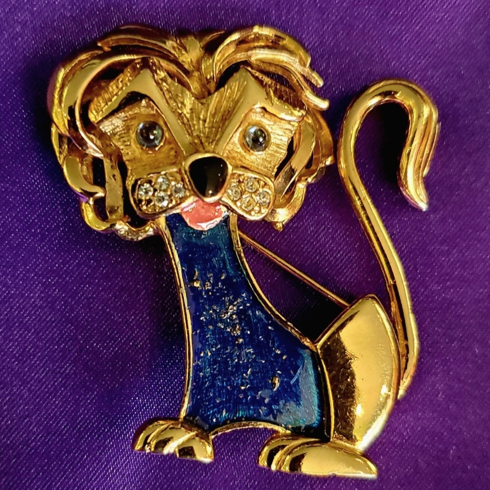 Vintage Rare Carven Depose Lion Brooch